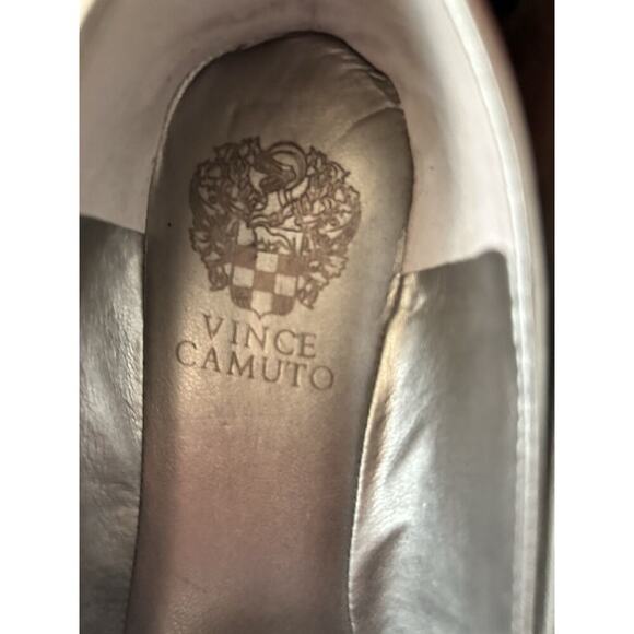 Vince Camuto Shoes Silver Flat Loafer Leather Size 9 M - Picture 6 of 10